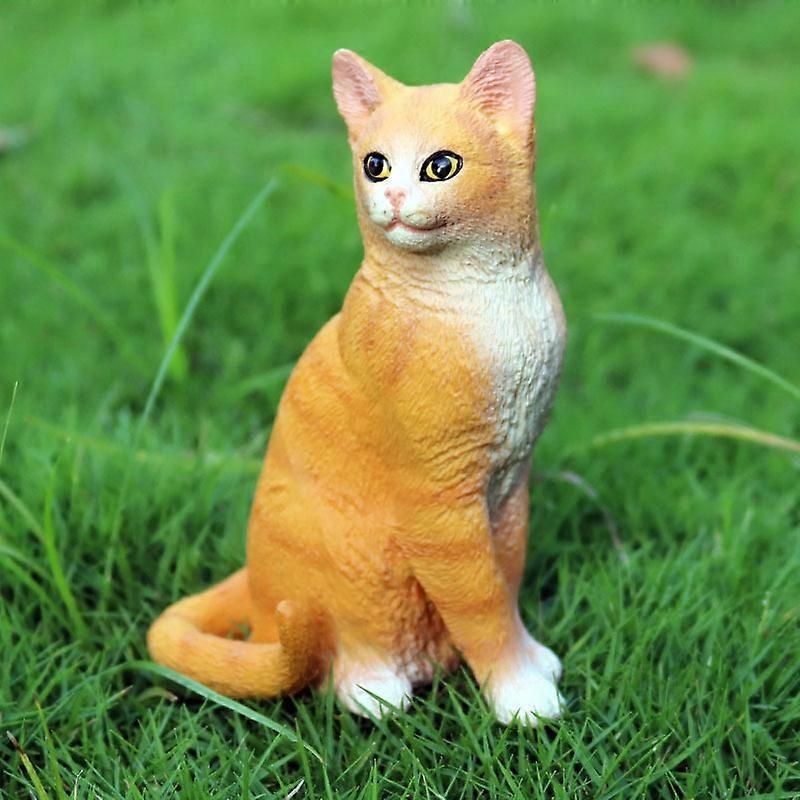 Velké figurky žlutých koček Divoká zvířata Model kočky Domácí mazlíček Sbírka Poznávání Vzdělávací hračky pro děti Dárek Domácí dekorace Dárky pro děti
