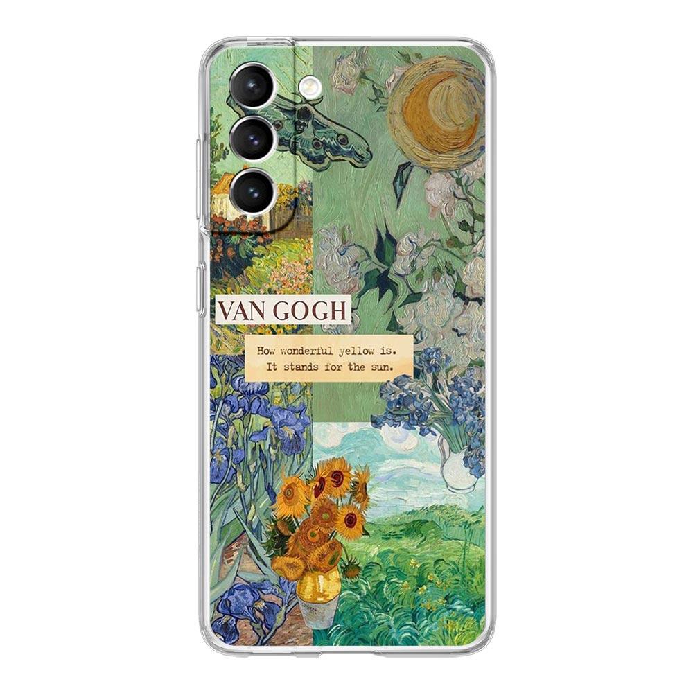 Starry Sky Van Gogh Art Phone Case For Samsung Galaxy S24 S23 S22 S20 Ultra S21 FE 5G S10 S9 Plus S10E S8 Silicone Clear Cover
