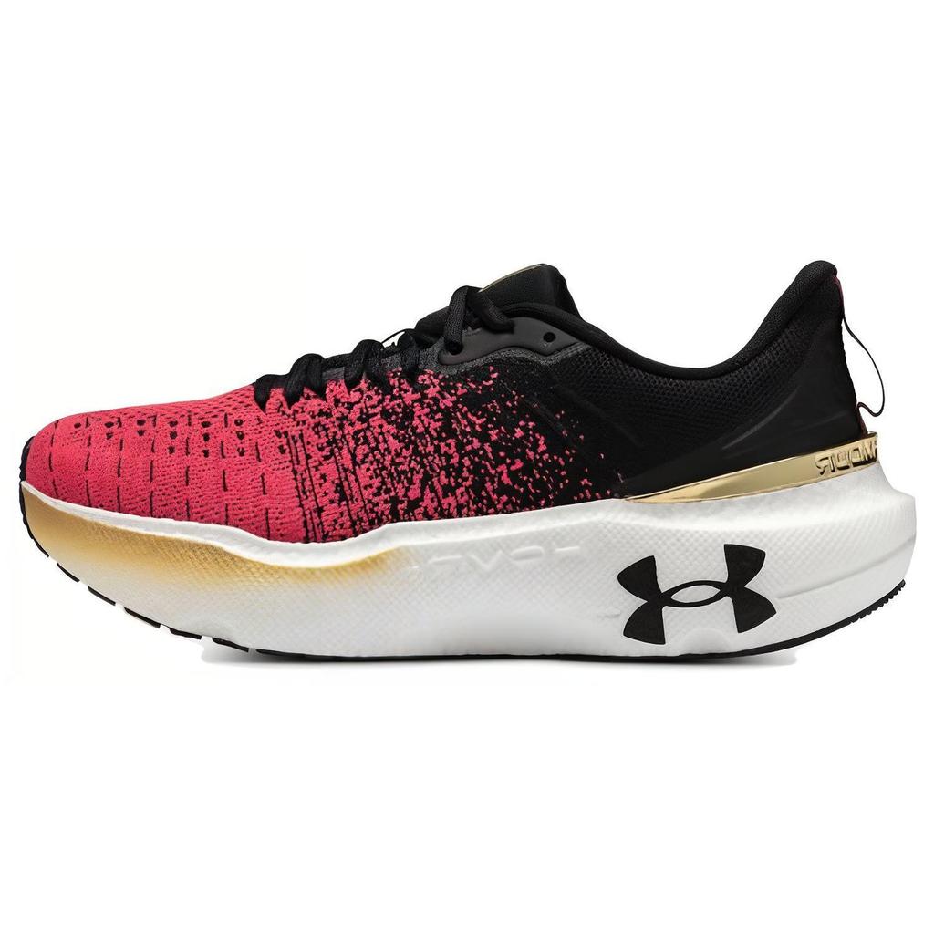 Under Armour HOVR Infinite Elite Black Red Solstice Men Sneakers Metallic-Gold 3027189-003