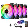 COOLMOON Radiance RGB 12cm Dual Aperture LED Cooling Fan for Desktop Computers