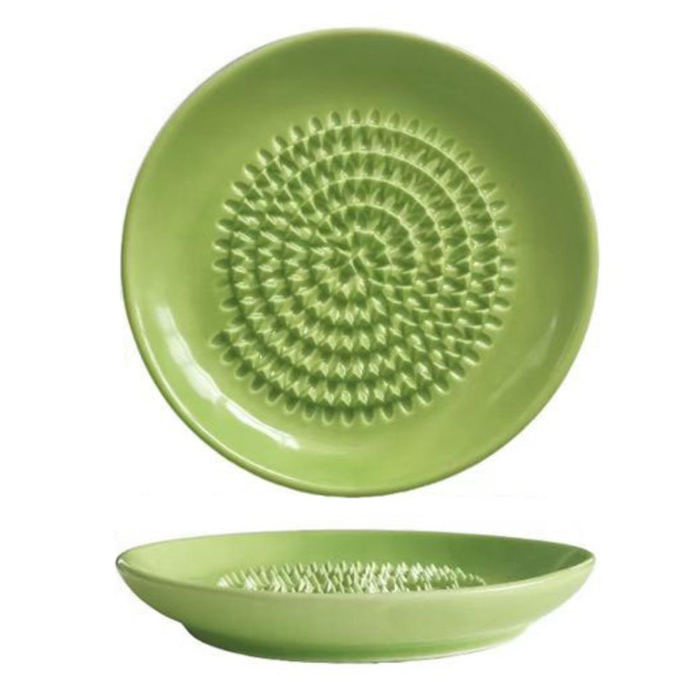 Ceramic Garlic Ginger Grater Round Shape Garlic Shredding Plate Convenient Food Grinder Household