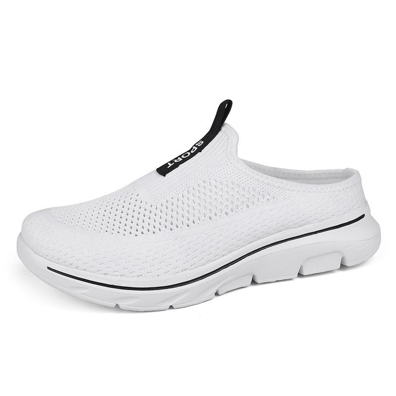 Trend Fly-woven Mesh Without Heel, Foot Half Support, Ultra-light Extra Large Size Casual Couple Shoes Children