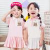 Stylish Long-Sleeved Spring/Autumn Academy Dress & Summer Pleated Short-Sleeved Navy Princess Skirt for Girls