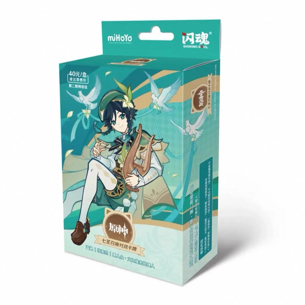Official Genuine Genshin Impact Summoning Battle Card Game Character Hu Tao Zhongli Peripheral Gift Toy Card Box