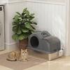 Cat Litter Box, Removable Enclosed Lid, High Sides, 60.5 x 40.5 x 45 cm, Dark Grey