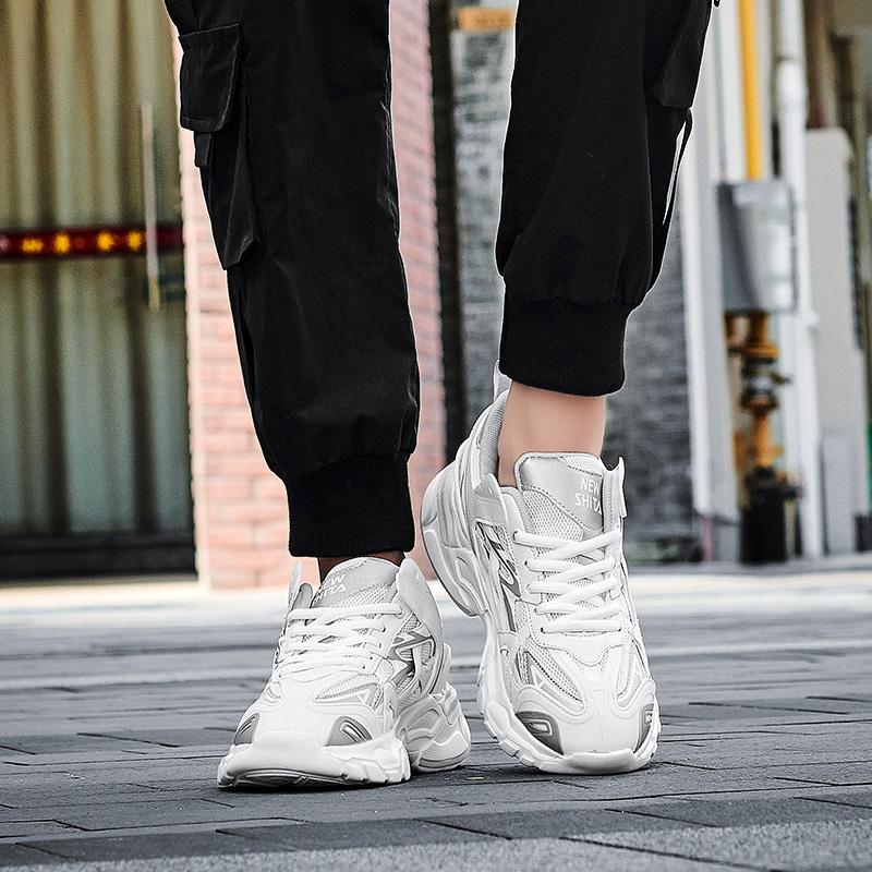 Унисекс модная обувь для пар ретро кроссовки для папы 44 сапфир синий — фото 18