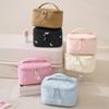 Large Capacity Women Makeup Bag Heart Print Cosmetics Storage Bag Lipstick Skincare