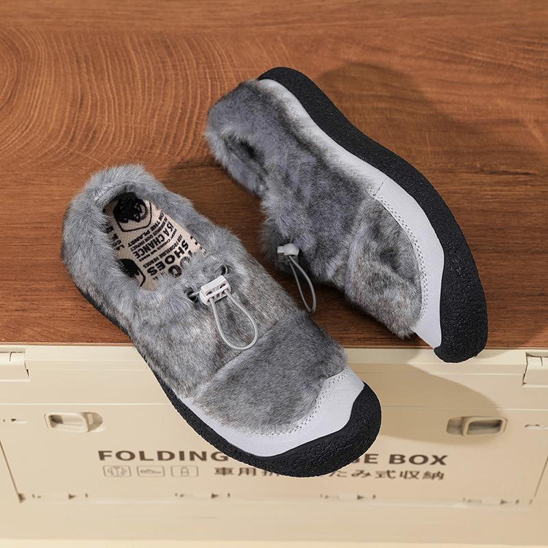Star Women's Shoes of the Same Style, Small Sheep's Hooves, Small Bear's Paw, One Pedal, Fluffy Slippers, Women's Outdoor Casual Shoes, Warm In Autum
