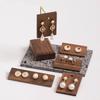 Multiple Jewelry Displays Rack Solid Wood Earrings Showcase Stand Ring Holder Counter Show Holder Live Stream Organizer Tray