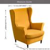 Ohrensessel Überwürfe 2 Stück / Set Dehnbares Lycra Ohrensessel Esszimmerstuhl Abdeckungen Sofa Möbel Überwurf Einfarbige Möbel Schutzhülle