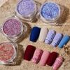 Autumn and Winter Nail Art Knitted Woolen Powder Nail Decoration Retro Color Plaid Glitter Sea Salt Diamond Glitter