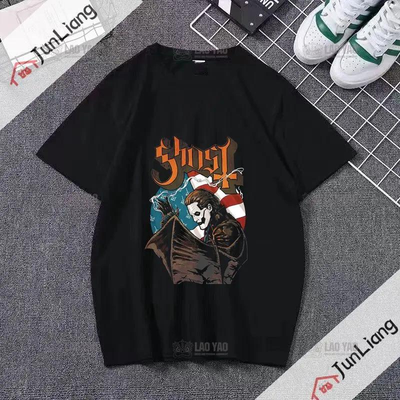 Ghost Band T-shirt Unisex's Hip Hop Graphic T-shirt Short Sleeve Casual O-neck T-shirt Band Fan T-shirt for Both Unisex and Unisex