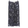 Celine Beautiful Silk Flower Sheer Pleated Skirt for Women, Black, Size 36, 2J369800T.96NB Skirt 36 blackUsed