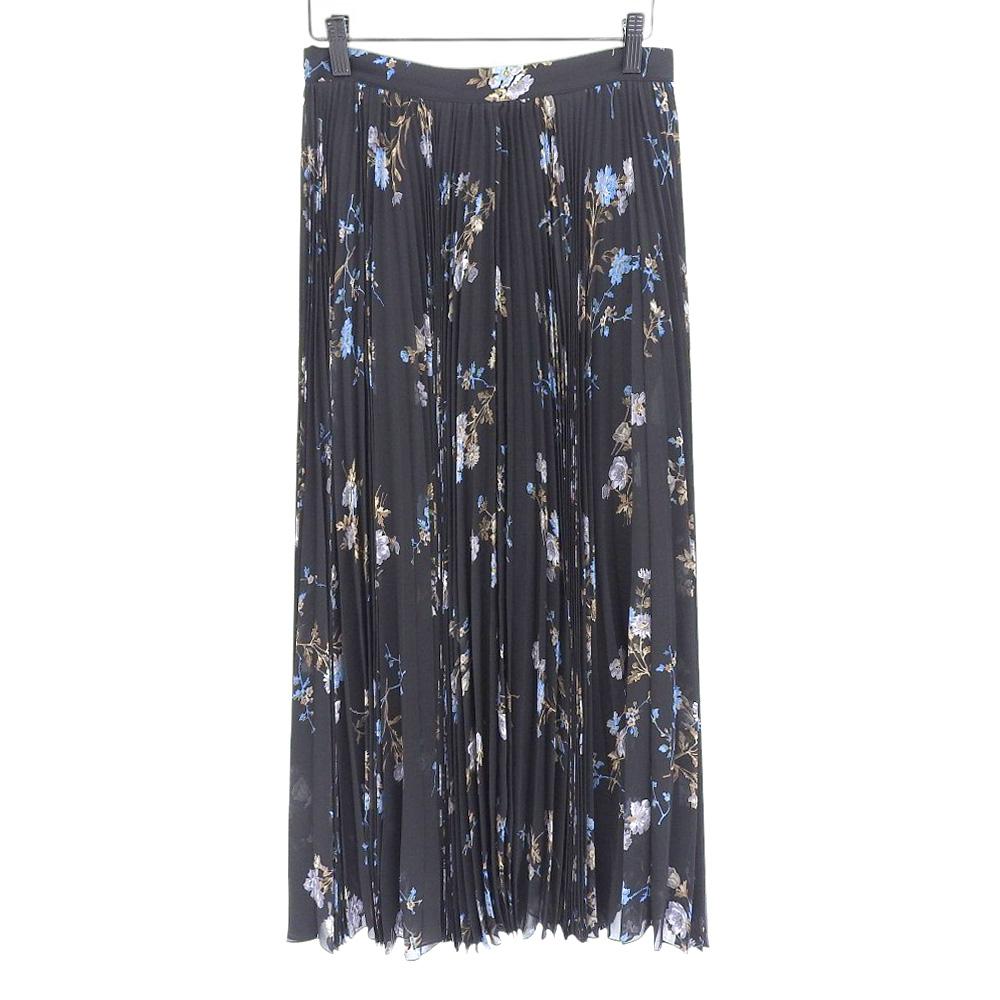 Celine Beautiful Silk Flower Sheer Pleated Skirt for Women, Black, Size 36, 2J369800T.96NB Skirt 36 blackUsed