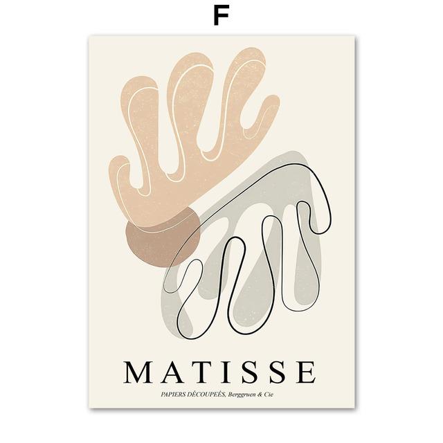 Matisse Colorful Coral Shapes Wall Art Canvas Painting Nordic Posters And Prints Abstract Wall Pictures For Living Room Decor