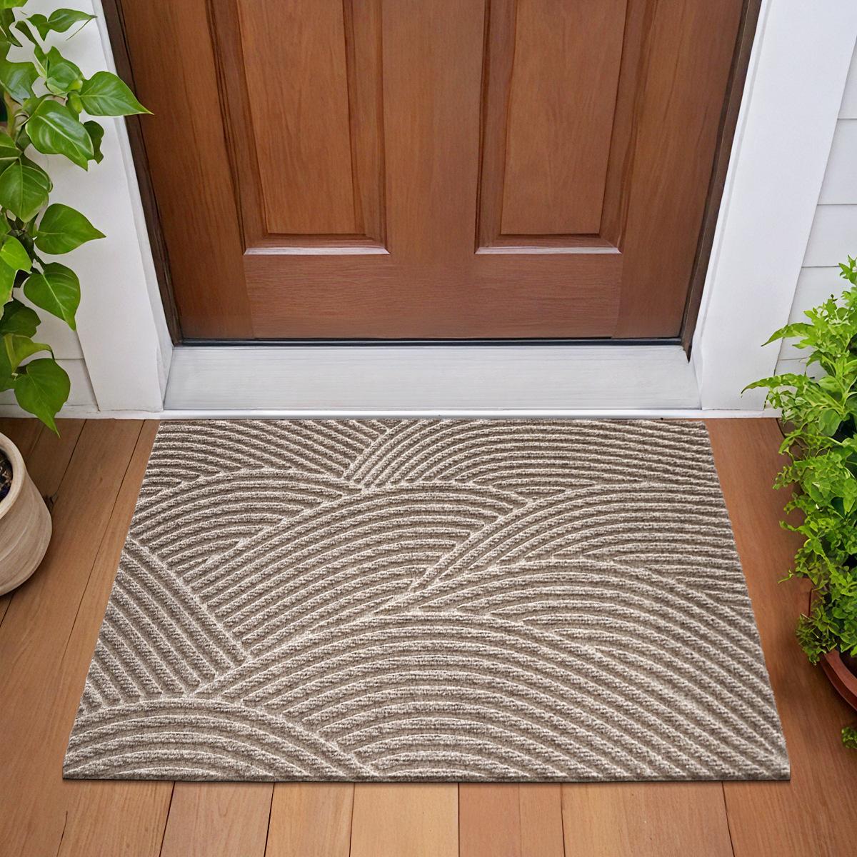 

3D Geometric Non-Slip Doormat Professional Entrance Mat - Super Absorbent, Dustproof, Durable & Washable for Home/Office 45x75cm
