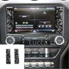 Carbon Fiber For Ford Mustang 15-20 CD Air Conditioning Control Panel Gear Panel Air Panel car Sticker cover Car