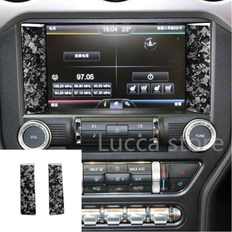 Carbon Fiber For Ford Mustang 15-20 CD Air Conditioning Control Panel Gear Panel Air Panel car Sticker cover Car
