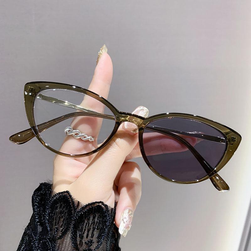 Xiaomi Women Cat Eye Photochromic Myopia Eyeglasses Retro TR Frame Light Sensitive Color Changing 0 To ‑400 Diopters Fashion Daily