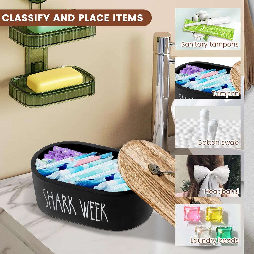 Cotton Pads Storage Box Wood Tampon Container With Lid Large Capacity Cotton Swab Pad Organizer Container Cosmetic Organizer NEW