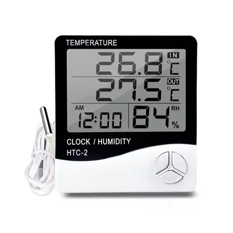 Digital Thermo-hygrometer with Outdoor Temperature Sensor Probe Electronic Room Indoor Thermometer and Hygrometer