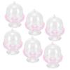 12er Set Mini Süßigkeitenbox Kuchenständer Cupcake Süßigkeiten Präsentationsplatte mit Deckel PartyzubehörRosa