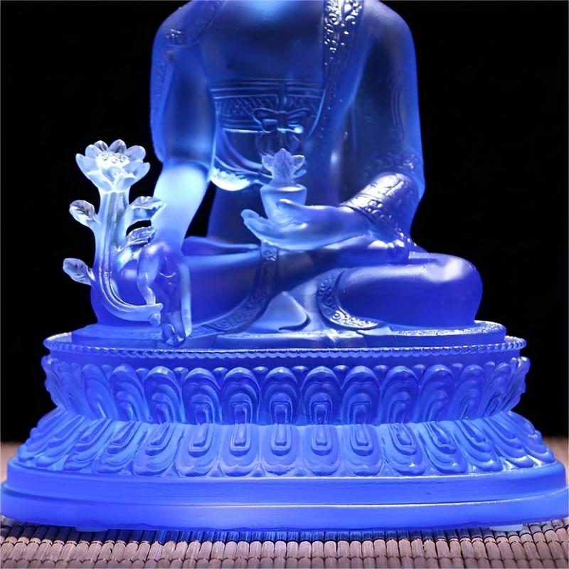 1 Pc Buddha Statue Ornament, Symbolizing Good Luck, Good Health, Resin Handicraft Statue, Chinese Tantric Medicine Master Buddha