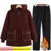 Mom's Winter Lambswool Cotton Jacket with Fleece for Middle-Aged and Elderly