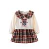 Girls Cartoon Long Sleeve Dress Spring Autumn Toddler Fake Two Piece Design Stylish Princess Dress For Little Kids