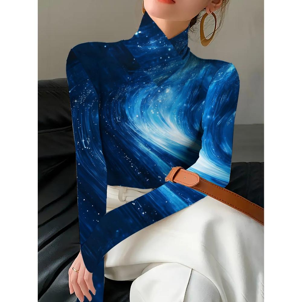 Women's Cheongsam Collar Long-sleeved T-shirt, Suitable for Women, Regular Version, Spring and Autumn Series