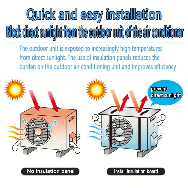 1 Outdoor Air Conditioner Dust Cover with Rain Guard and Sunshade, Double-Layer Design, Energy-Saving and Breathable