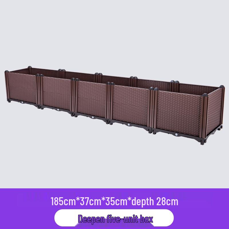 Thickened Plastic Vegetable & Flower Planter Box for Balcony, Indoor, Terrace, or Courtyard