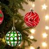 Plastic Painted Christmas Ball Ornaments Set for Tree Hanging Decor