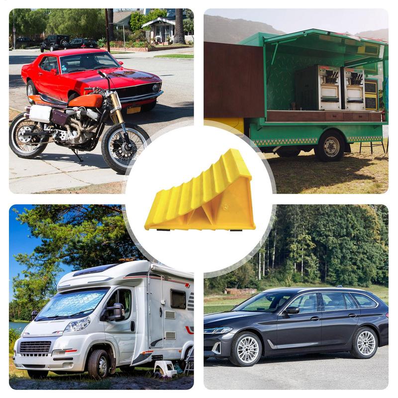 Car Wheel Tire Chock Stop Block Anti-slip Plastic Base Tire Support Pad Portable Tire Support Chock For Secure Car Trailer Park