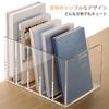 SANRUI File Box Desk Shelf, 5-Tier Book Stand, Acrylic, Desktop Shelf, Vertical Compartment, Desktop Document Storage, Office Supplies, Clear