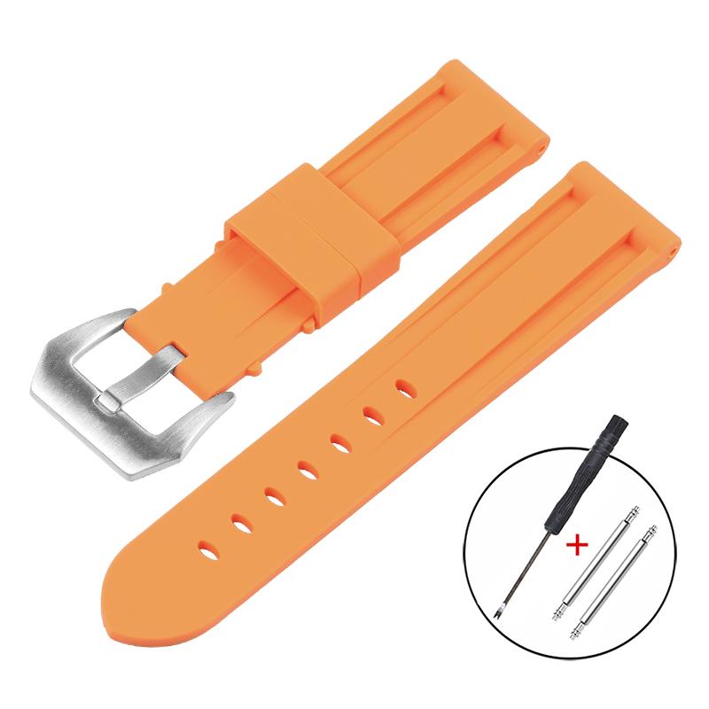 Silicone Watch Band Rubber Bracelet 20mm 22mm 24mm 26mm for Panerai Strap Men Women Sport Replacement Watch Band for Omega Belt