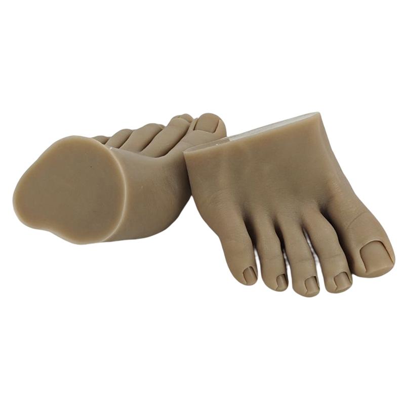 Nail Practice Foot Mannequin With Fake Toes For Training Nail Display Silicone