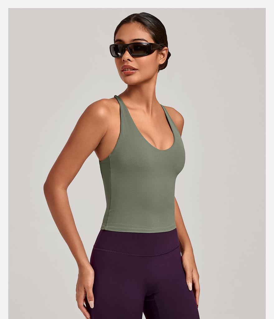 Cross-Strap Quick-Dry Yoga Vest: Versatile Running Sports Top with Stylish Back Design