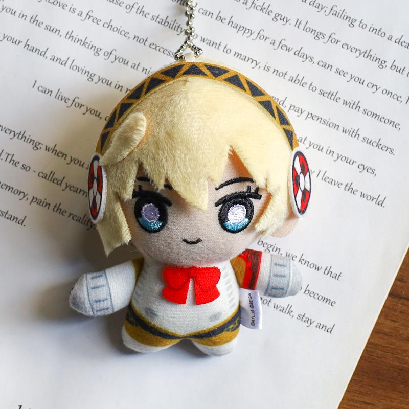 Kawaii Anime Persona Plush Doll Peripheral Keychain Cute Cartoon Stuffed Animals Pendant Toys Gifts Cuddly Fluffy Huggable Comfort Adorable Soft