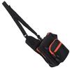 Bolsa Cruzada Multifuncional de Poliéster para Aparejos de Pesca con Correas de Hombro Ajustables(Negro )