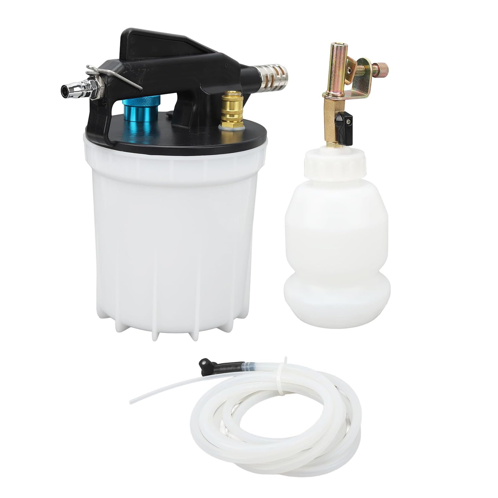 

16-Piece Air Brake Bleeder Kit, Manual Air Bleeding Tool, Quiet Design, 2L Vacuum Brake Fluid Changer + 1L Refill Bottle Included, Compatible with 4.8