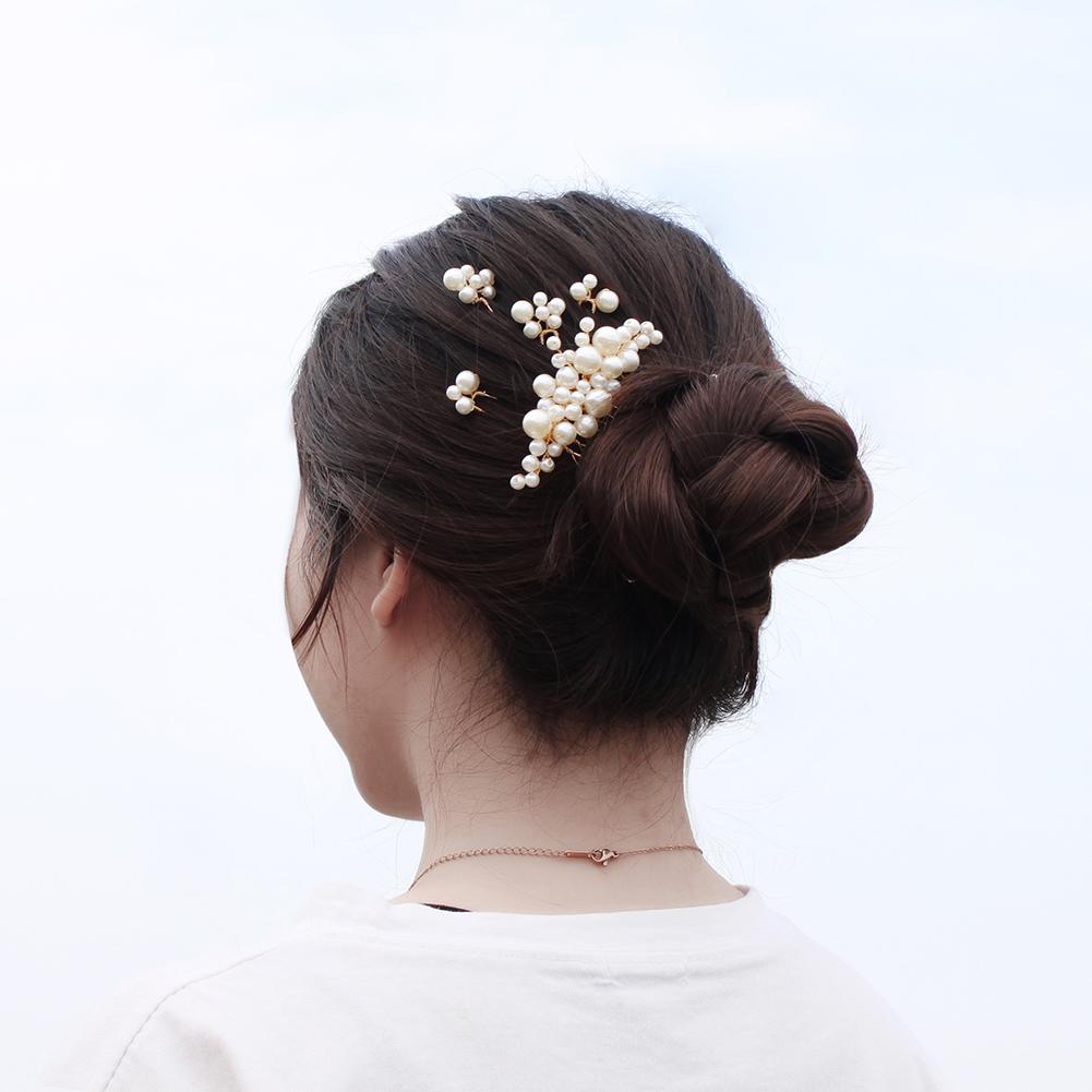 5PK Fashion Pearl Hair Comb and Hair Pin Set Bridal Wedding Headpieces Ladies Updo Jewellery Hair Accessories