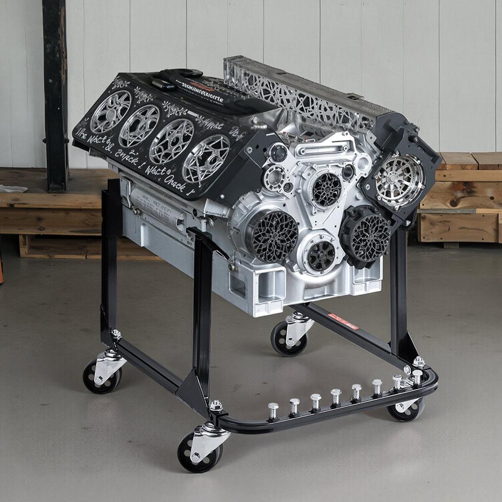 Engine Stand 750LBS/340KG Motor Hoist Dolly with 4-Caster Heavy-Duty Steel
