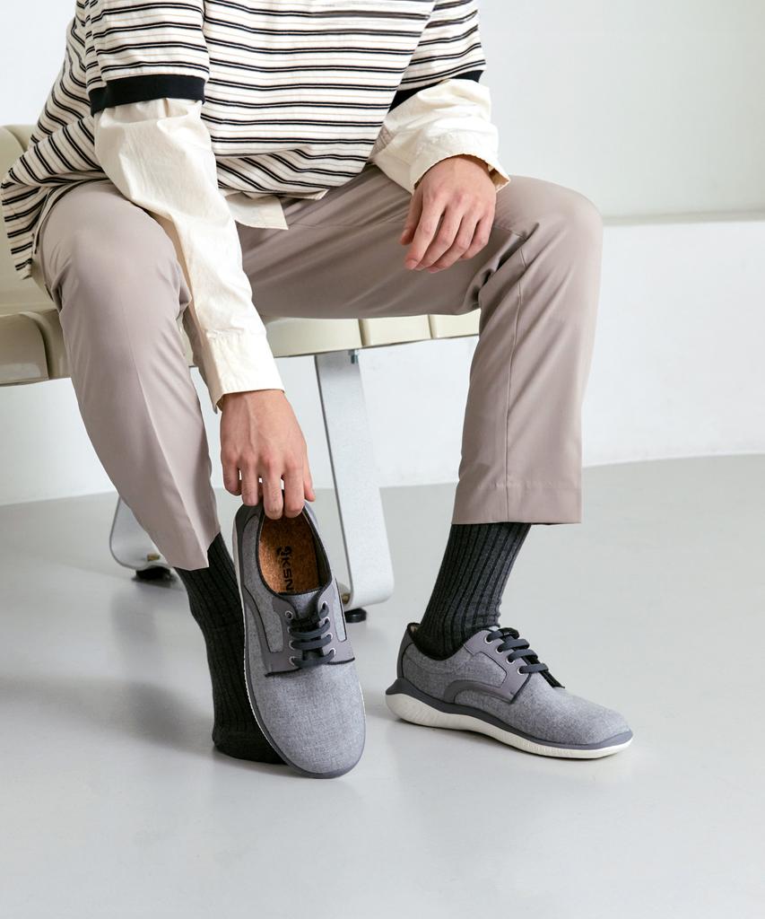 Ksns Urban Trek Wool Rib, Grey - Barefoot Shoes [Men'S]