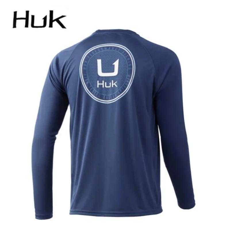HUK Fishing Clothes Luya Long-sleeved Round-neck T-shirt Men's Sunscreen Quick-drying Breathable