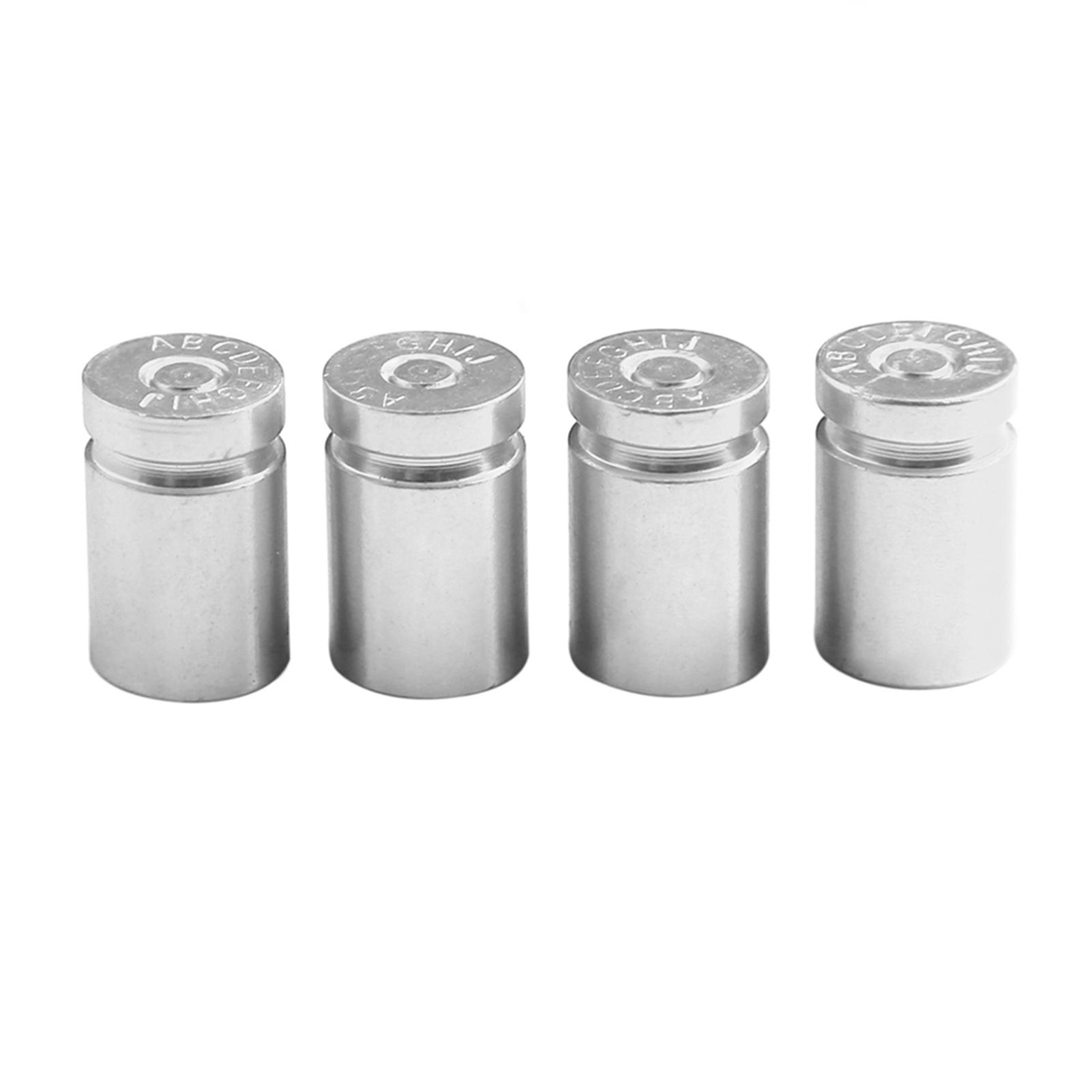 

4Pcs Tire Valve Stem Cover Caps Aluminum Car Wheel Air Pressure Valve Cap Shell Dust Cap for Automotive Motorcycles серебряный