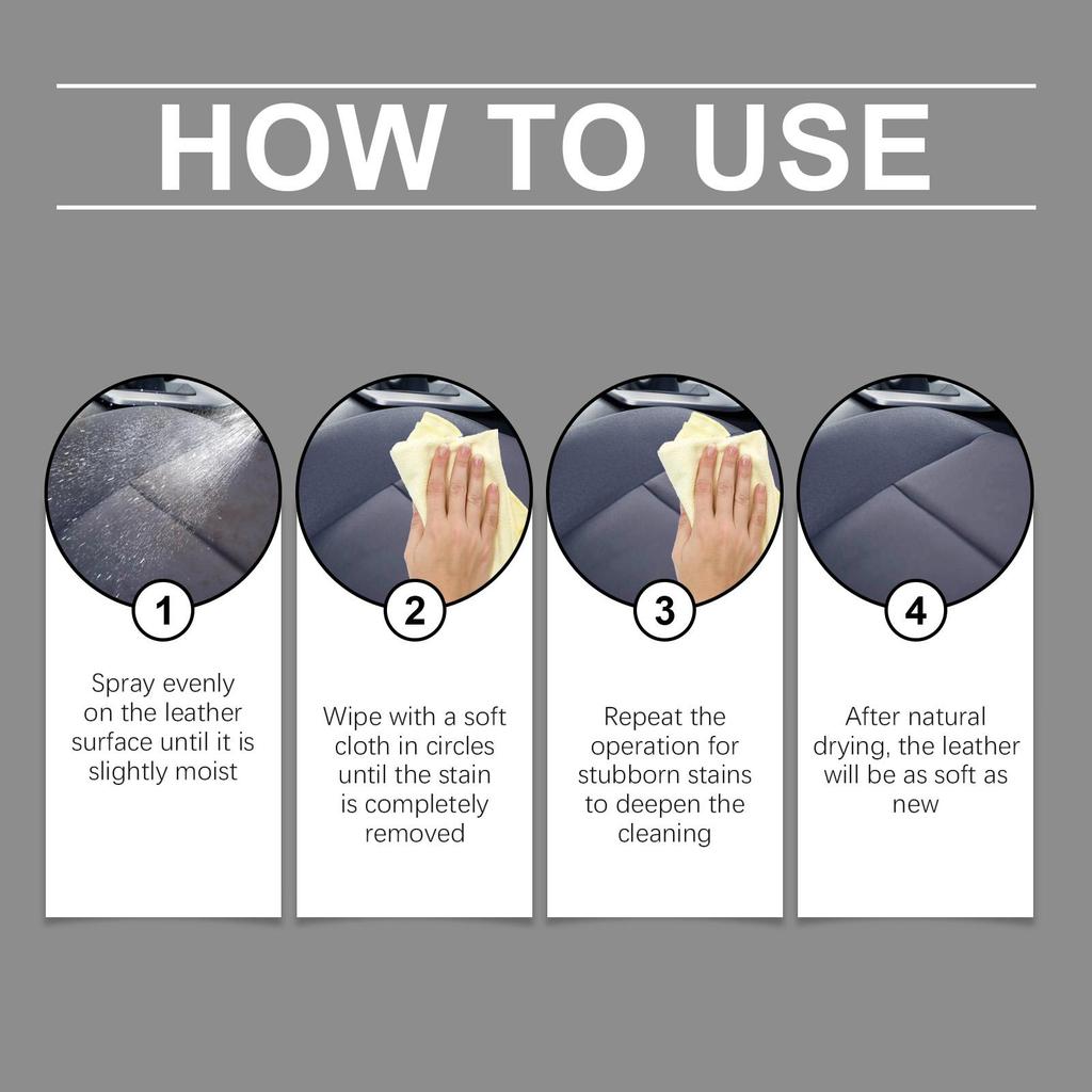 Homonth Multi-Functional Leather Cleaner Car Cleaning and Stain Removal Universal Leather Care and Restoration Suitable for Car Leather 100ml