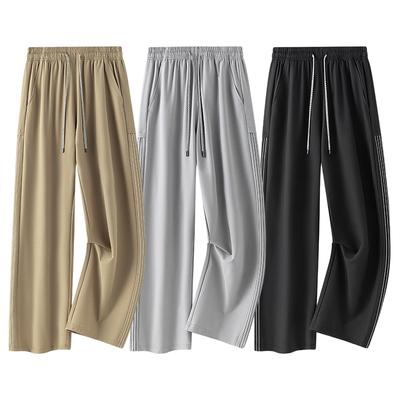 Thin Sports Pants For Men, Casual Loose Wide-leg Long Pants
