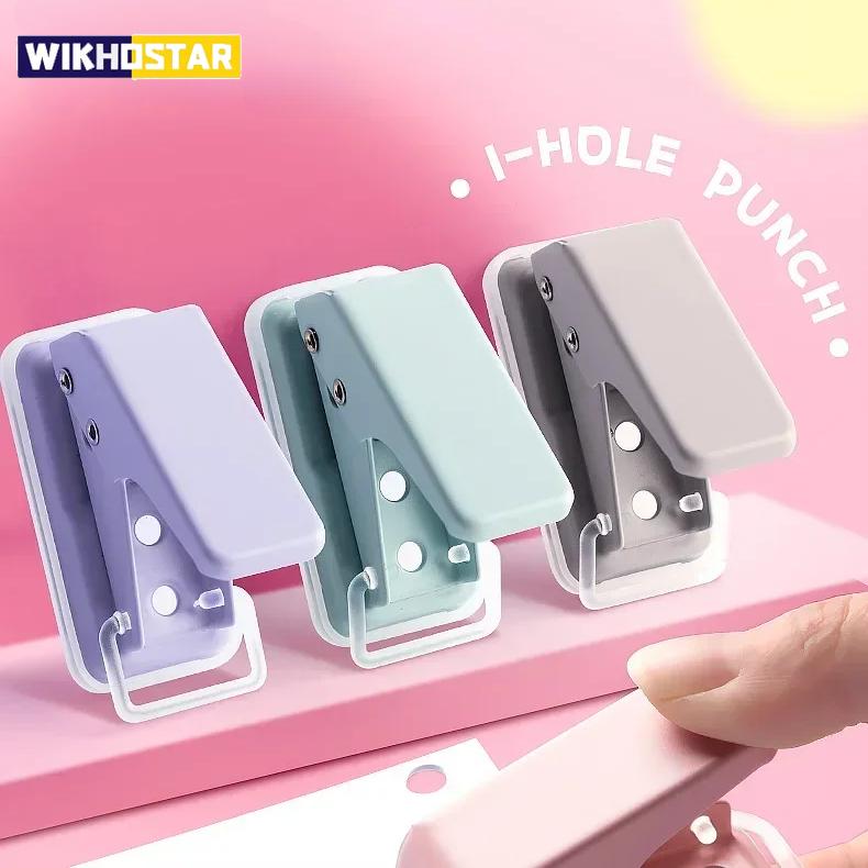 Mini Hole Punch 1 Hole Cute Paper Punch Portable Round Hole Puncher Paper Cutter Kawaii Office School Supplies Stationery Items