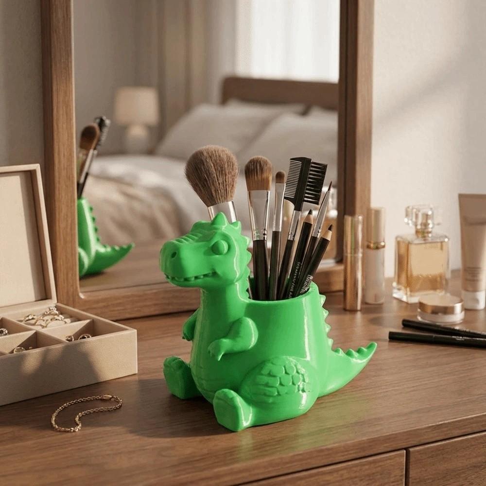 Cute Desk Organizer 3D Printed Pencil Holder Multi-Functional Dinosaur Pen Holder Desk Decor